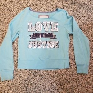 Girls Justice Blue Sweatshirt Size 12